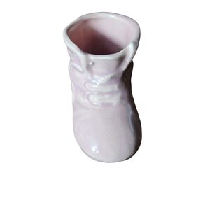Pink Ceramic Baby Boot .